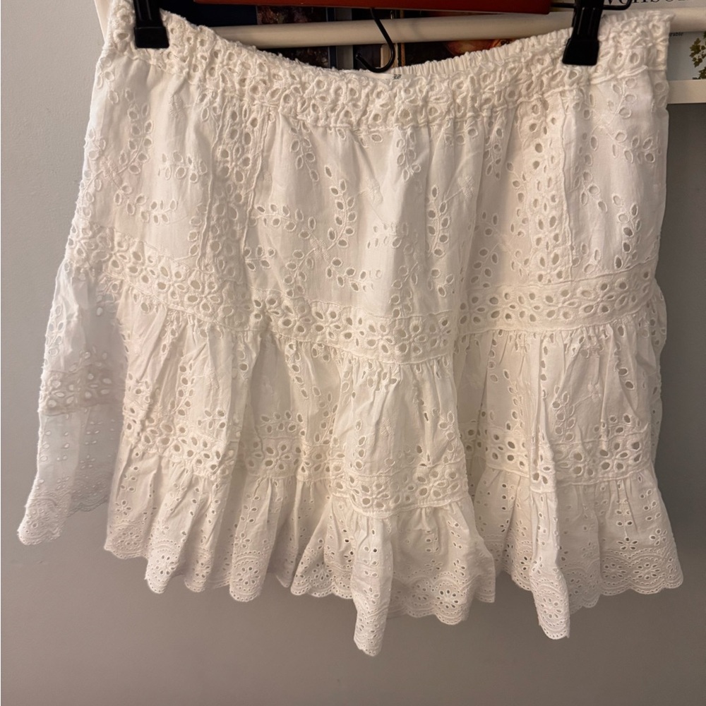 White Bubble Mini Skirt